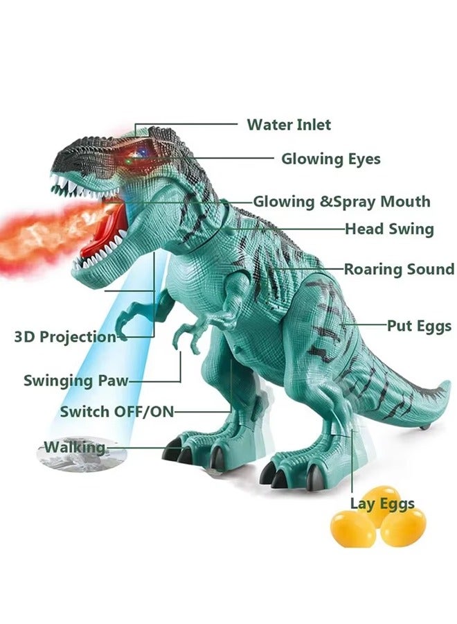 Dinosaur model toys Tyrannosaurus rex model Electric dinosaur toys Dinosaur toys that lay eggs With lighting and sound effects With projection - Image 3